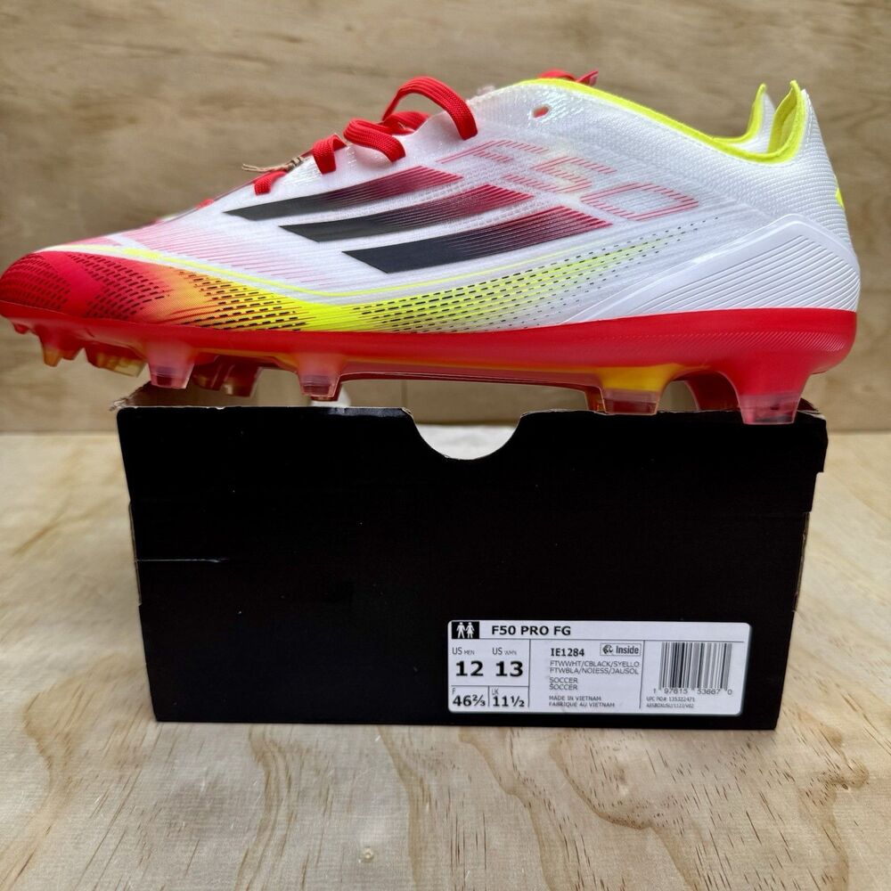 NEW adidas F50 Pro FG Solar Pack Pure Victory Pack IE1284 sz 12